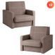Набір з 2х розкладних крісел MEBEL ELITE MILAN 1, 98 см MEBEL ELITE Беж / тканина