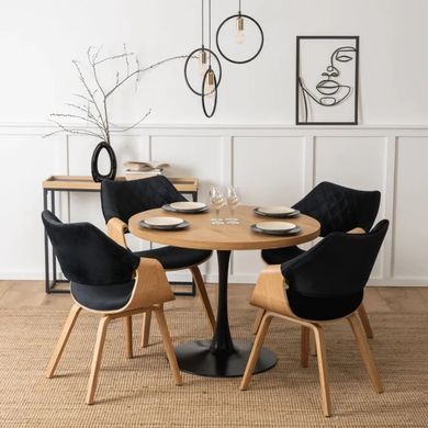 Стул бархатный MEBEL ELITE LUISE Velvet Черный фотография