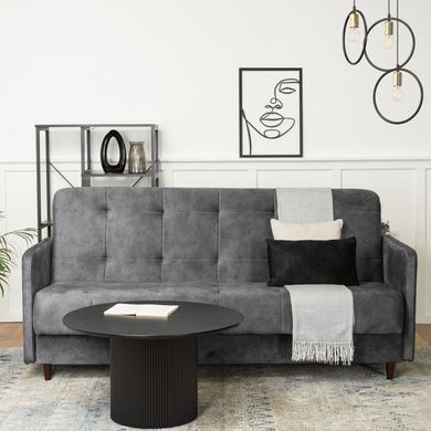 Диван розкладний MEBEL ELITE TIVOLI 198 см Сірий фотографія