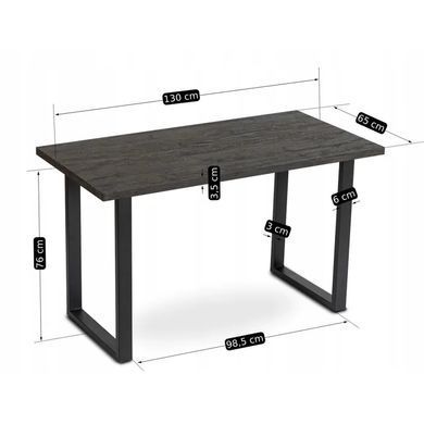 Стіл MEBEL ELITE ALTE MAX 130х65 см Чорний фотографія