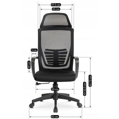Стілець офісний поворотний MEBEL ELITE DESON чорний фотографія