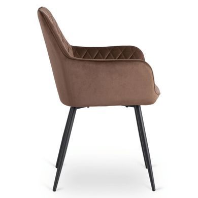 Стілець оксамитовий MEBEL ELITE BRESSO Velvet Коричневий фотографія