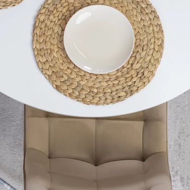 Стул бархатный MEBEL ELITE RODRI Velvet Бежевый / Натуральный фотография