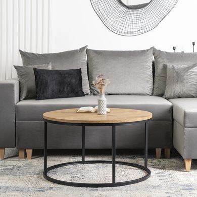 Журнальный столик LELLA MAX MEBEL ELITE 80x80 Дуб Золотой фотография