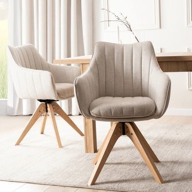 Стілець поворотний MEBEL ELITE LEMON Світло-бежевий фотографія