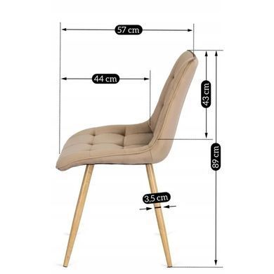 Стул бархатный MEBEL ELITE RODRI Velvet Бежевый / Натуральный фотография