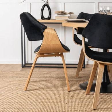 Стул бархатный MEBEL ELITE LUISE Velvet Черный фотография