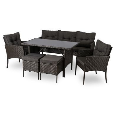 Комплект садовой мебели MEBEL ELITE ATLANTA Черный