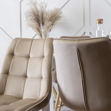Стул бархатный MEBEL ELITE RODRI Velvet Бежевый / Натуральный фотография