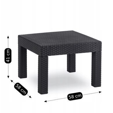 Комплект садових меблів MEBEL ELITE FRESNO Чорний