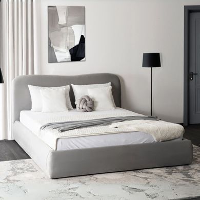 Ліжко двоспальне MEBEL ELITE BRISTOL 140x200 см Сірий фотографія