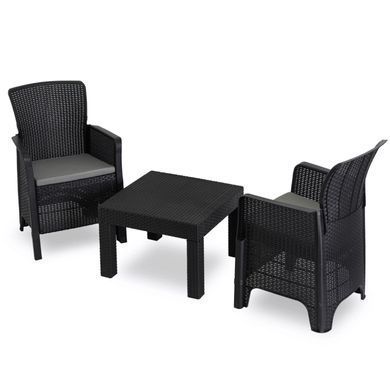 Комплект садових меблів MEBEL ELITE FRESNO Чорний