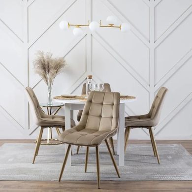 Стул бархатный MEBEL ELITE RODRI Velvet Бежевый / Натуральный фотография