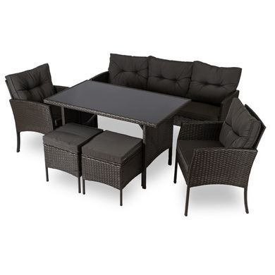 Комплект садовой мебели MEBEL ELITE ATLANTA Черный