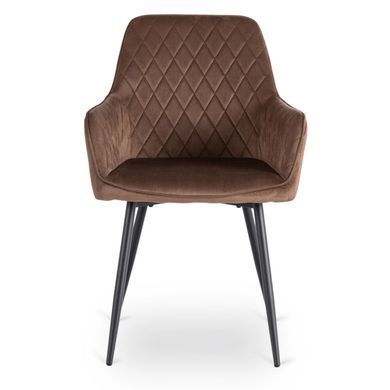 Стілець оксамитовий MEBEL ELITE BRESSO Velvet Коричневий фотографія
