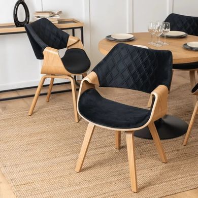 Стул бархатный MEBEL ELITE LUISE Velvet Черный фотография