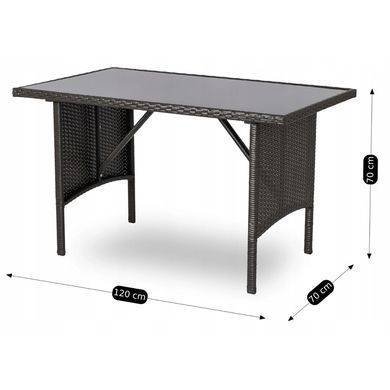 Комплект садовой мебели MEBEL ELITE ATLANTA Черный