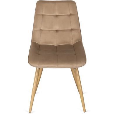 Стул бархатный MEBEL ELITE RODRI Velvet Бежевый / Натуральный фотография