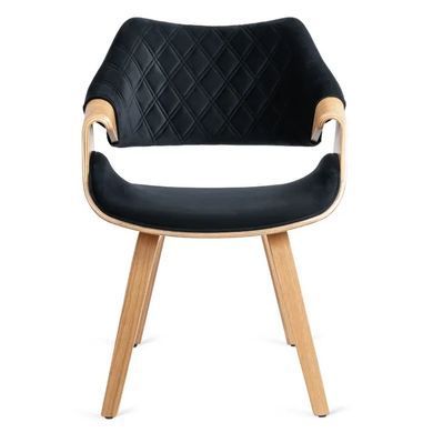 Стул бархатный MEBEL ELITE LUISE Velvet Черный фотография