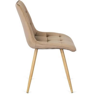 Стул бархатный MEBEL ELITE RODRI Velvet Бежевый / Натуральный фотография
