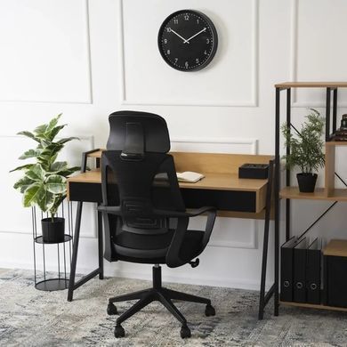 Письменный стол MEBEL ELITE CASS 120 см Дуб / Черный фотография