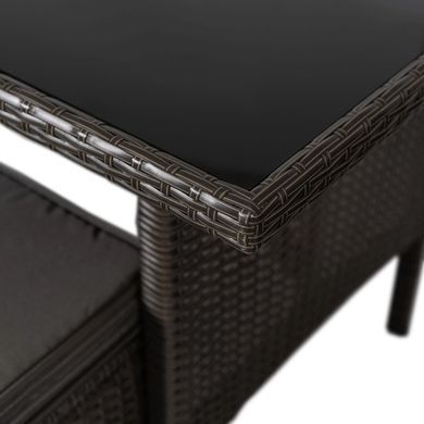 Комплект садовой мебели MEBEL ELITE ATLANTA Черный
