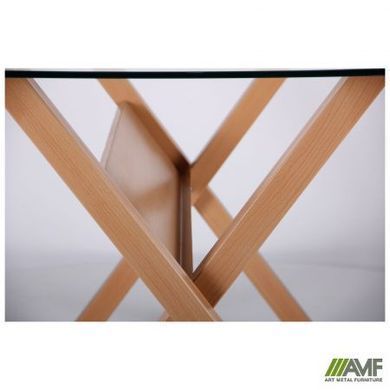 Cтол обеденный Maple AMF 120X70 Dark Beech / Скло Прозоре фотография