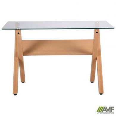 Cтол обеденный Maple AMF 120X70 Dark Beech / Скло Прозоре фотография