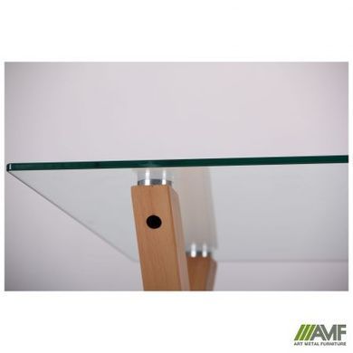 Cтол обеденный Maple AMF 120X70 Dark Beech / Скло Прозоре фотография
