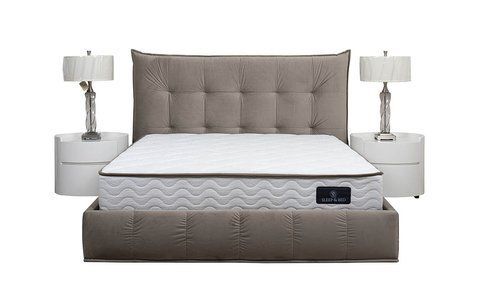 Ліжко ТЕАНА Velvet Prestol 180x200 Беж фотографія