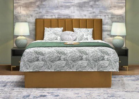Кровать ASENTO Halmar 160X200 Горчичный фотография