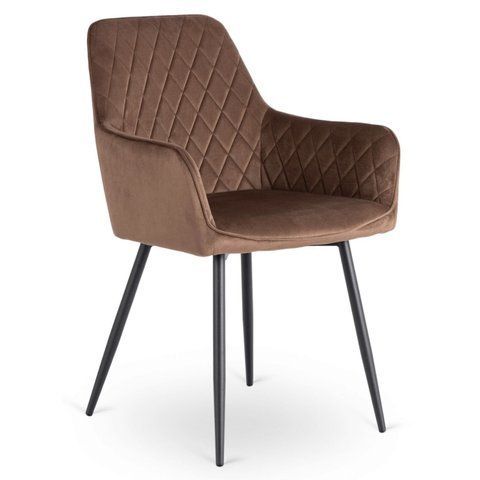 Стул бархатный MEBEL ELITE BRESSO Velvet Коричневый фотография