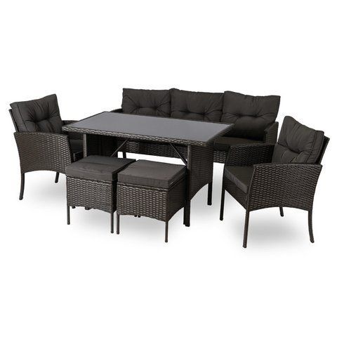 Комплект садовой мебели MEBEL ELITE ATLANTA Черный