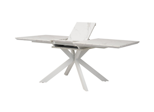 Стіл розкладний TML-630 VETRO 160(200)x90 Білий Мармур фотографія