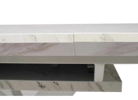 Стіл розкладний TML-630 VETRO 160(200)x90 Білий Мармур фотографія