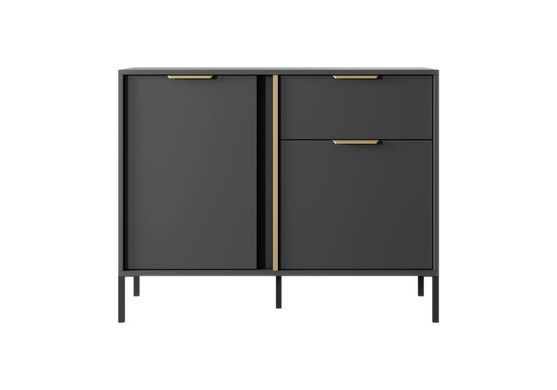 Комод Perfect Home Ларс / Lars 2-дверний з 1 шухлядою 2DS/104 Антрацит фотографія