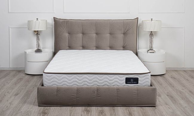 Кровать ТЕАНА Velvet Prestol 180x200 Беж фотография