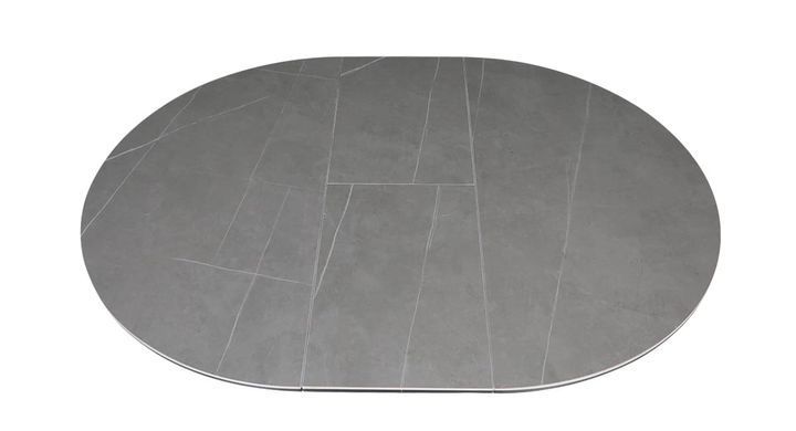 Стіл розкладний GENEWA CERAMIC Intarsio 105(140)x105 сірий/чорний фотографія
