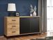 Комод RAVEN KM-1&nbsp;Halmar 160x40 Дуб Артизан Черный