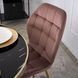 Стілець оксамитовий MEBEL ELITE LUCKY Velvet Рожевий / Золотий