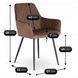 Стілець оксамитовий MEBEL ELITE BRESSO Velvet Коричневий