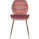 Стілець оксамитовий MEBEL ELITE LUCKY Velvet Рожевий / Золотий