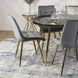 Стол круглый TINGA MEBEL ELITE 100X100 Черный/Золото