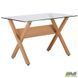 Cтол обеденный Maple AMF 120X70 Dark Beech / Скло Прозоре