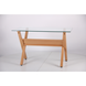 Cтол обеденный Maple AMF 120X70 Dark Beech / Скло Прозоре