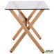 Cтол обеденный Maple AMF 120X70 Dark Beech / Скло Прозоре