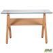 Cтол обеденный Maple AMF 120X70 Dark Beech / Скло Прозоре