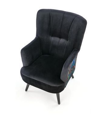 Крісло PAGONI Velvet Halmar Чорний фотографія