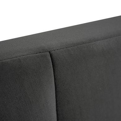 Ліжко двоспальне оксамитове MEBEL ELITE CROS Velvet 160x200 см Сірий фотографія