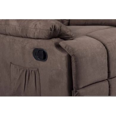 Крісло реклайнер MEBEL ELITE RIKO тканина Коричневий фотографія